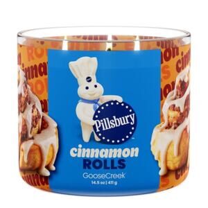 NEW! Goose Creek 3-Wick Pillsbury Cinnamon Rolls 14.5oz Candle